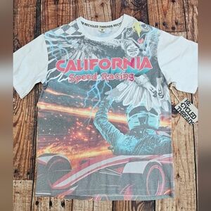 Recycled Threads California Speed Racing T Shirt M Front Back Graphic NWT Eagle